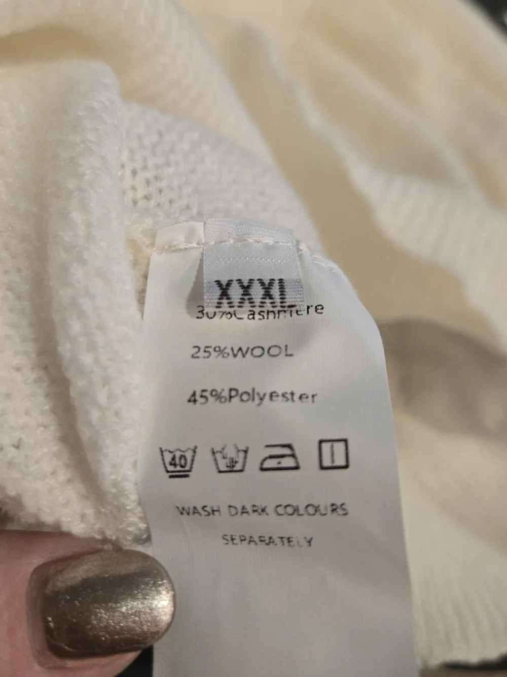 Women's Cream Hooded Knit Sweater - Picture 5 of 5